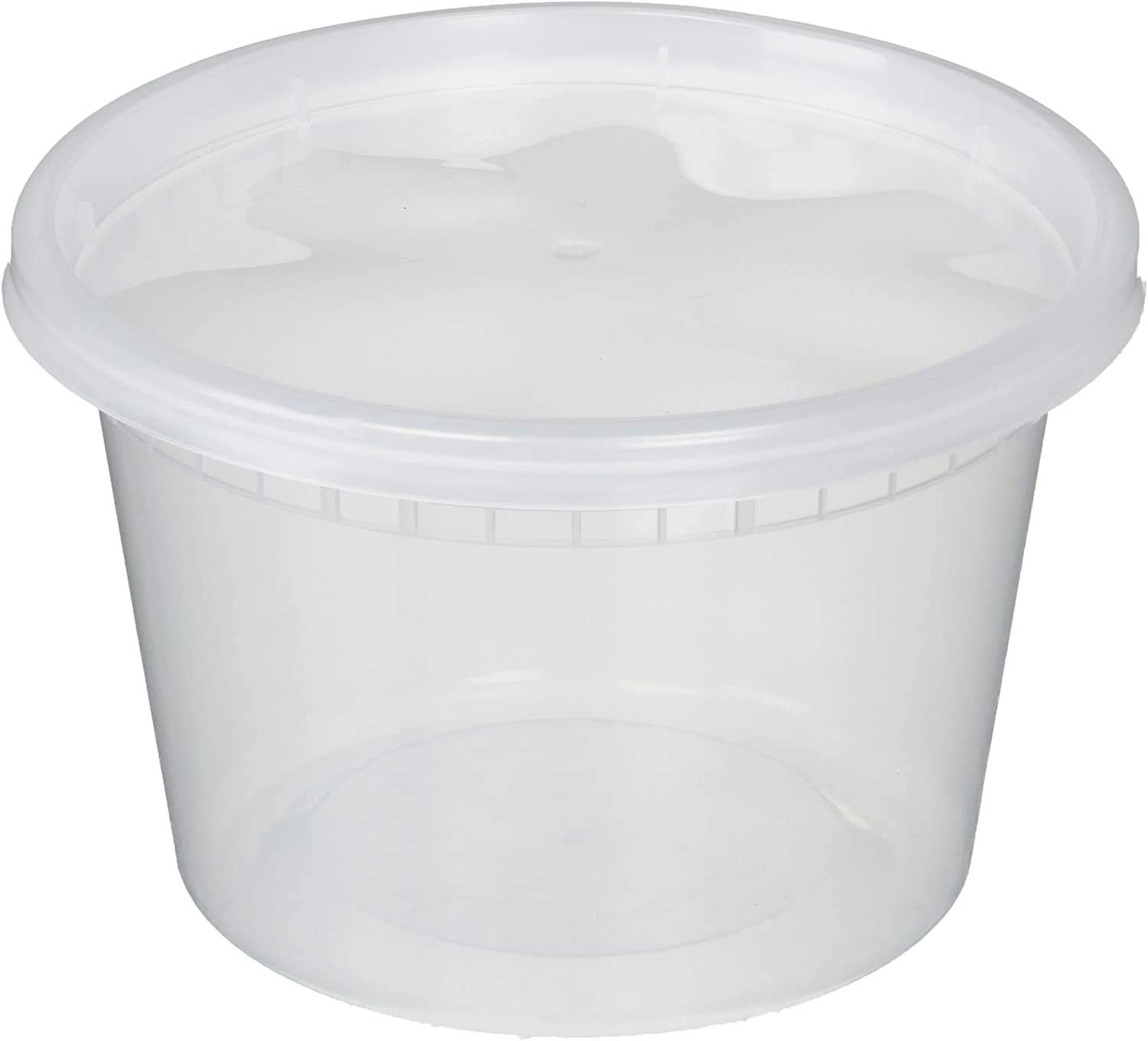 16 ounce Clear Deli/Soup Container with Lid, Stackable, (24 pieces) Microwavable, Food Storage