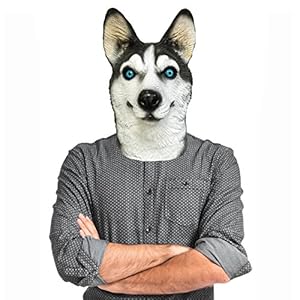 Husky Dog Costume Face Mask - Off the Wall Toys Kennel Club