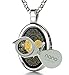 NanoStyle Love Necklace I Love You Pendant inscribed in 120 languages in Pure Gold on Onyx Romantic Christmas Jewelry for Wife 925 Sterling Silver Birthday Gemstone for Women, 18