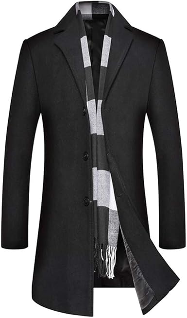mens grey overcoat slim fit