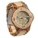 Maui Kool Wooden Watch Lahaina Collection for Men Women Unisex Analog Wood Watch Bamboo Box (2A - Maple and Zebrawood)
