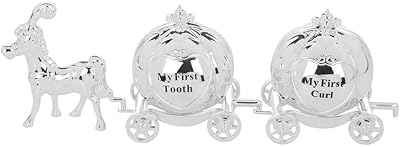 Joe Davies My First Tooth and Curl Cinderella Carriage Christening Gift Silver