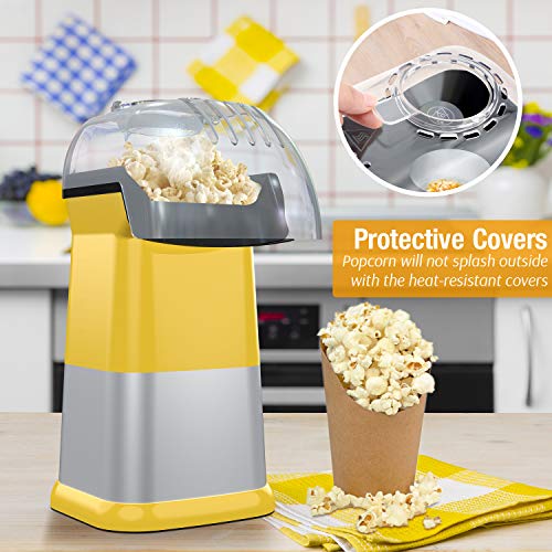 OPOLAR Hot Air Popcorn Poppers for Home, 1200W Popcorn Maker Machine