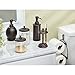 InterDesign 76685 I York Metal Short Soap and Lotion Dispenser Pump for Master, Guest, Kid's Bathroom or Kitchen, 3.75