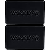 Woody's Activated Charcoal Bar Soap for Men, Purifies and Removes Dirt and Oils, for All Skin Types, 3 Ounce, 2-Pack