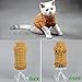 Bolbove Cable Knit Turtleneck Sweater for Small Dogs & Cats Knitwear Cold Weather Outfit (Brown, Small)