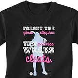 Premium Softball T-Shirt Short Sleeve | This Princess Wears Cleats | Youth to Adult Sizes | Multiple Colors