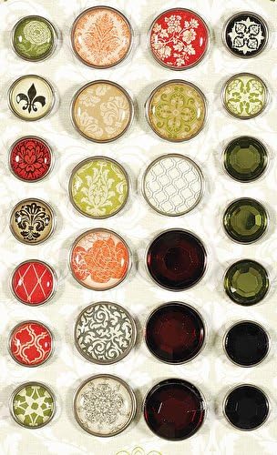 Teresa Collins Designs Fabrications Linen Decorative Brads