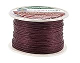 Mandala Crafts 1mm 109 Yards Jewelry Making Crafting Beading Macramé Waxed Cotton Cord Thread (Maroon)