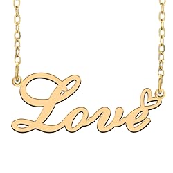 RONKAHSHOW Love Custom Name Necklace Customized
