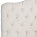 Martinique Upholstered Adjustable Headboard Panel with Solid Wood Frame and Button-Tufted Design, Ivory Finish, Full/Queen
