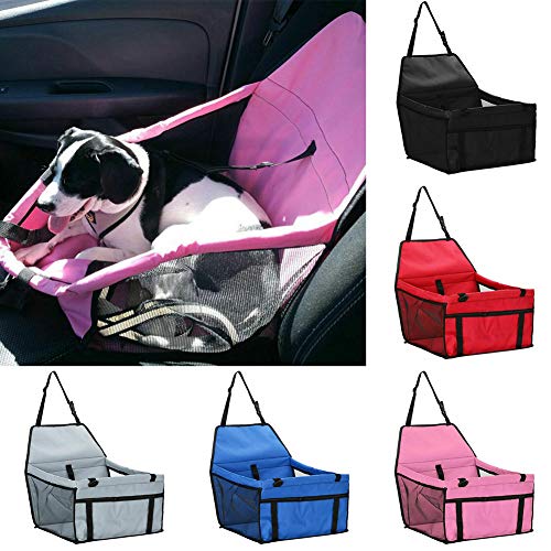 dezirZJjx Pet Car Seat Cover, Travel Waterproof Pet Dog Car Seat Cover Mat Basket Protector Puppy Carrier, Easy to Use Grey