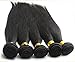 Worldflying@ 8-28 inches 100% Virgin Brazilian Natural Straight Human Hair Weave Extension Unprocessed 1 pack Bundle Black