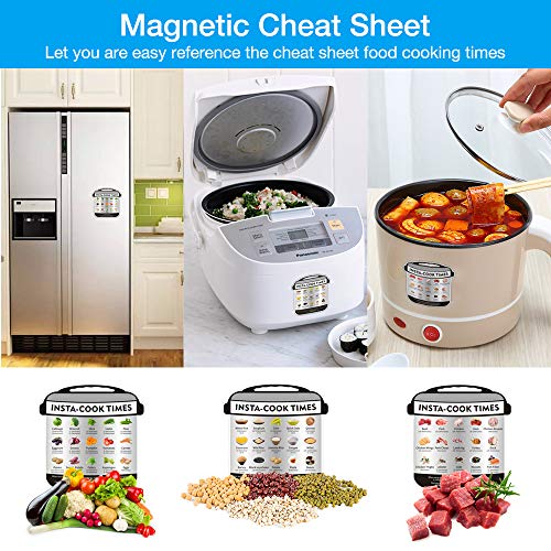 V VONTOX Instant Pot Accessories Set 18Pcs, Pressure Cooker Accessories Compatible with 5/6/8 Qt, 304 Stainless Steel, Non-Stick Pan, Steamer Basket, Egg Rack, Silicone Mold Gloves etc,Cooking seafood