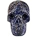 Rockcloud Healing Crystal Stone Human Reiki Skull Figurine Statue Sculptures Sodalite 3