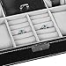 PENGKE 8 Slots Mens Watch Organizer and Jewelry Rings Storage Case with Lock and Keys,PU Leather Watch Case Organizer with Jewelry Drawer,Black Pack of 1