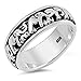Elephant Spinner Eternity Wedding Ring New .925 Sterling Silver Band Sizes 4-14
