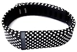 1pc Large L Black with White Dots Spots Replacement Band With Clasp for Fitbit FLEX Only /No tracker/ Wireless Activity Bracelet Sport Wristband Fit Bit Flex Bracelet Sport Arm Band Armband