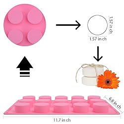 Sakolla 2 Pack Cylinder Silicone Soap Molds, 15