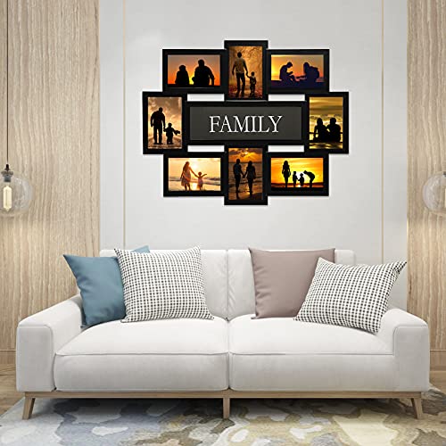 JMDeco 8 Opening Family Reunion Photo Frames, Picture Frames Collage for Wall Decor, Reunion