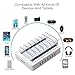 IMLEZON 7-Port USB Charging Station for Multiple Devices With Cable Management System (White, Short Cables NOT included)