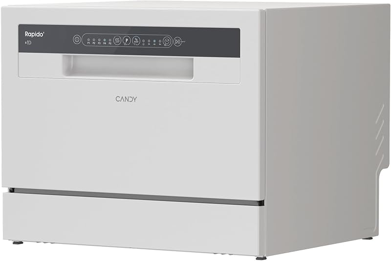 Rapidò Lavastoviglie Compatta da Tavolo 6 Coperti, Classe E, Bianco