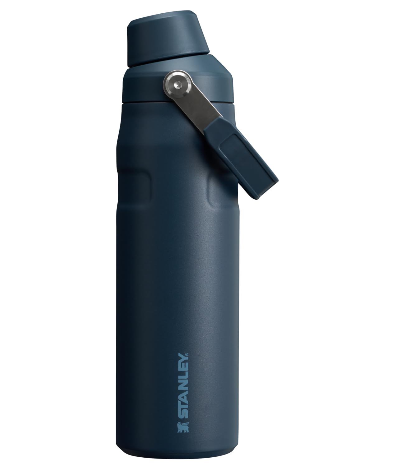 Photo 1 of Stanley IceFlow Fast Flow Water Bottle 24 oz | Angled Spout Lid | Lightweight and Leakproof for Travel and Sports | Insulated Stainless Steel | BPA-Free | Navy