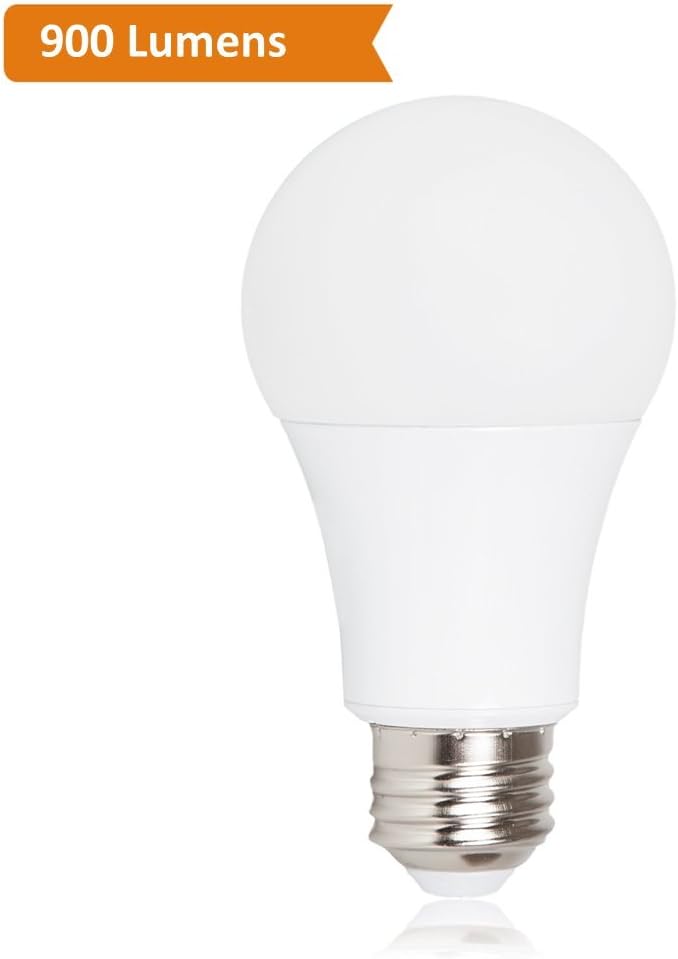 HouLight 60W-Equivalent 1-Pack Soft White Super Bright 9W LED Light Bulb A19 Non dimmable