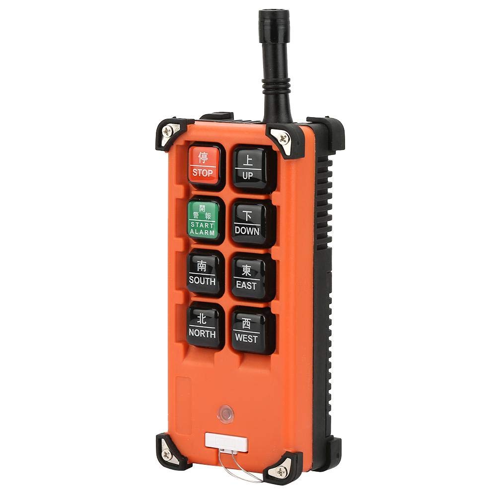 Wireless Remote Control,Industrial Crane Hoist Remote Control Ip65 Waterproof 2 Transmitter + 1 Receiver for Single Hook Single Speed/Two Mechanism Inching Hoist