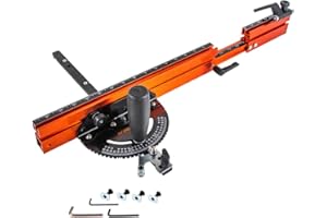 O’Skool Miter Gauge Extension Fence System with Standard Slot and Stop Holes,Telescoping Fence and Flip Stop