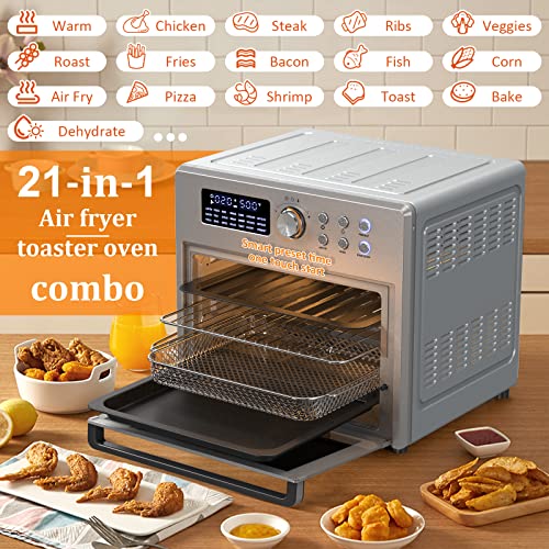 ROOMTEC 26 QT Air Fryer Toaster Oven Combo, 21in1 Large Countertop
