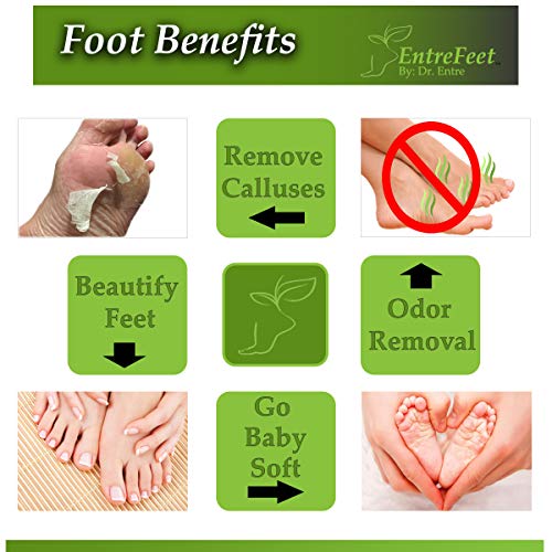 Dr. Entre's Exfoliating Foot Peel Mask | 2 Coconut Pairs | Natural Exfoliant For Smooth Baby Soft Feet, Dry Dead Skin Treatment, Repair Rough Heels, Callus Remover Sock Booties - Thumbnail 2