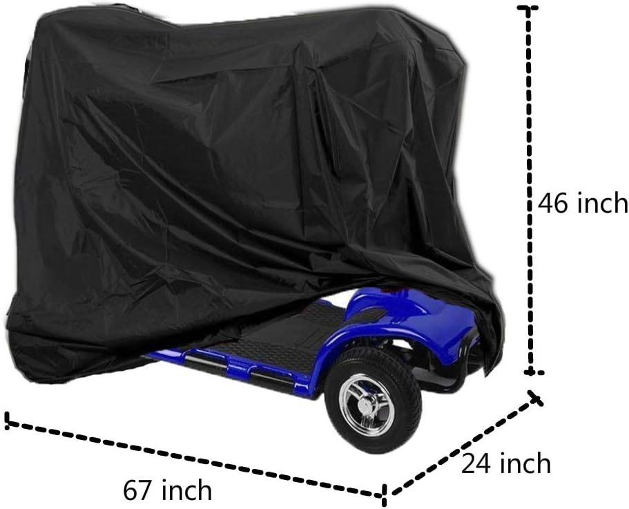 Lmeison Wheelchair Cover, Waterproof Mobility Scooter Outdoor Storage Cover Lightweight Rain Protector from Dust Dirt Snow Rain Sun Rays - 67 x 24 x 46 inch (L x W x H): Automotive
