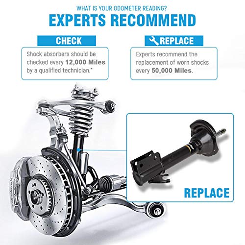 Maxorber Rear Pair Shocks Struts Compatible with Subaru Impreza 2004 to 2007