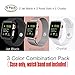 [3 Color Pack] Fintie Case Compatible with Apple Watch 42mm, Slim Lightweight Hard Protective Bumper Cover Compatible with All Versions 42mm Apple Watch Series 3 2 1 Sport & Edition - Multi Color B
