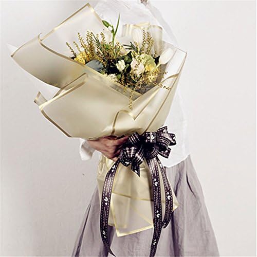 Flower Packaging Paper Florist Supplies Handmade Material Diy Bouquet Pack festival Gift Wrapping Paper 20 Sheets lot (Gold)