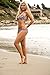 BAWDY Women's Push-Up Twist Top and Mid Rise Bottom Bikini Set, F13521, M