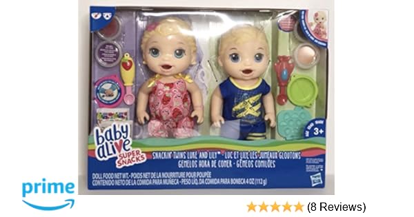 baby alive snackin luke brunette