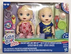 Amazon.com: Baby Alive Super Snacks Snackin Twins Lily