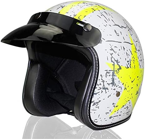 Lavacraft Vintage Helmet, Open Face Half Helmets Motorcycle Biker Cruiser Scooter Touring,Impact-Resistant and Anti-Penetration DOT