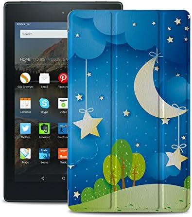 NUYEA Case For All-New Amazon Fire HD 8(2017 Released, 7th Generation Only) - Ultra Slim Lightweight PU Leather Folio Case with Smart Auto Wake/Sleep for Kindle Fire HD 8(Paint E)