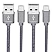 Micro USB Cable, Dreamsea USB to Micro USB Cable (6.6ft/2m, 2 Pack) Nylon Braided Sync and Fast Charging Cord for Samsung Galaxy S7 Edge, Kindle, Moto, PS4, MP3,Xbox,HTC, Android Smartphones (black)