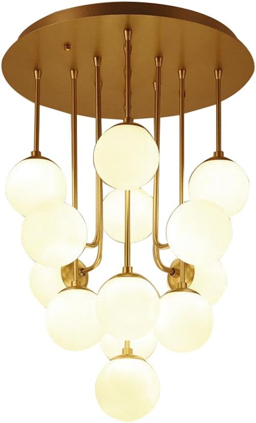 Amazon Com Nordic Minimalist Living Room Chandelier Creative Round Dining Room Chandelier Bedroom Personality Glass Ball Chandelier Led Light Source D465 H620mm Home Kitchen