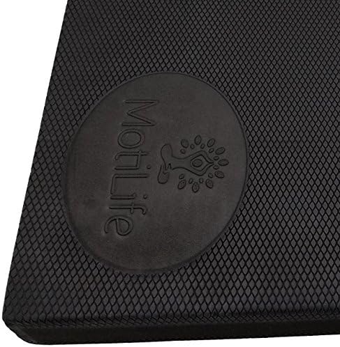 Balance Board Pad: Exercise Training Mat Perfect for Yoga, Pilates, Crossfit and Fitness - Ideal for Stability Training, Physical Therapy and Rehab - Non-Slip, Eco-friendly, Double-Sided (Black)