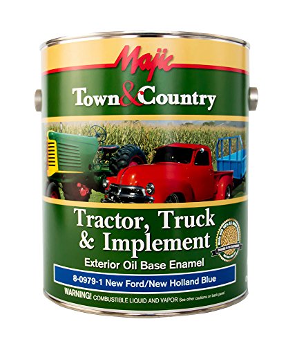 Majic Paints 8-0979-1 Town & Country Tractor, Truck & Implement Oil Base Enamel Paint, 1-Gallon, New Ford/N.H. Blue - Thumbnail 2