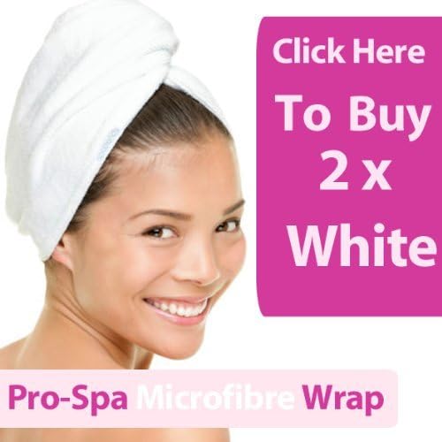 Brand New Microfibre Hair Wrap Hair treatments keratin moroccan hair oil growth drying spa - Microfibre Hair Wrap Drying Bath Shower Head Towel (White) by BEAUTY BOUTIQUE