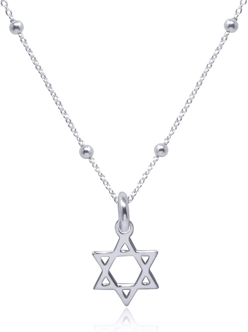 Amazon Com Choker Necklace Star Of David For Teens Girls Women 925 Sterling Silver Little Star Jewelry Tiny Star David With Chain 14 Inch 2 Inch Jewelry Gift Box Clothing