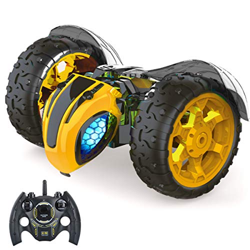 Jasonwell 1:8 X-Large RC Car for Kids Remote Control Car 2.4Ghz Rechargeable Off Road Race Cars Bumble Lightning Bee Rock Crawler Music Electric RC Toys Gifts for Boys Girls 5 6 7 8 9 10 12 Years Old