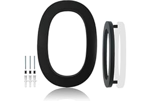 Hvatry House Numbers for Outside, 6 inch Modern Floating Address Numbers for Front Door, Street, Apartment, Farmhouse, High Visibility Numbers Enhance Home's Exterior Charm, Black(House Numbers 0)