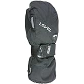 Level Half Pipe GTX Snowboard Protective Mittens with GoreTex Shell, BioMex Integrated Wrist Guards, ThermoPlus Liner (Black, XXL 10.0in)